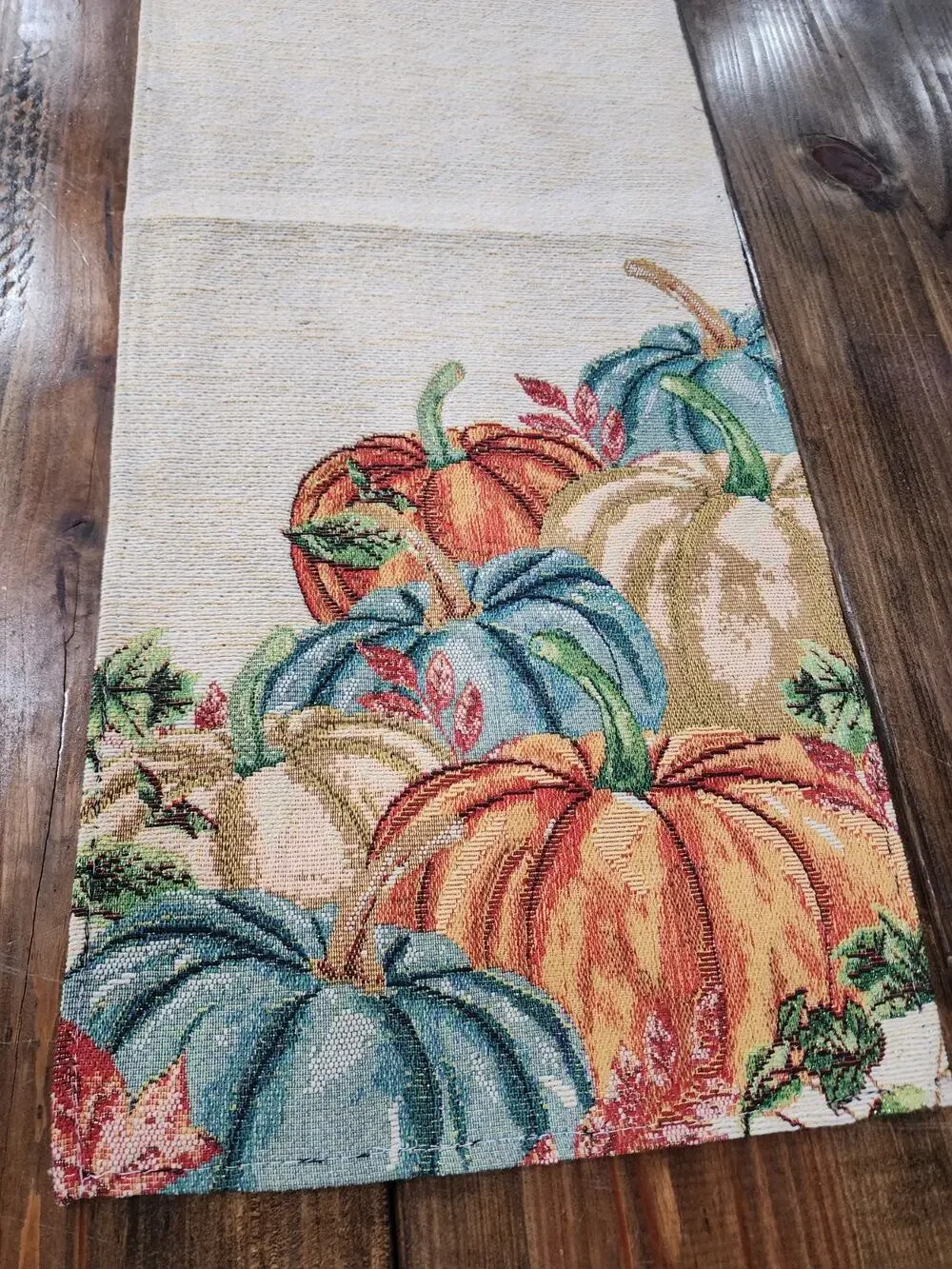 Long Table Runner Pumpkins Orange Fall Autumn Thanksgiving 13